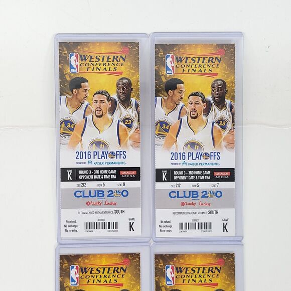 (4) NBA Western Conference 2016 Finals Tickets Warriors Round 3 3rd Home Game - Picture 3 of 6